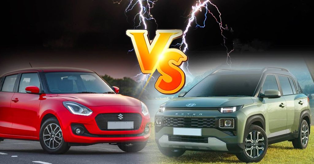 Exter Vs Swift: Hyundai নাকি মারুতি, কোন গাড়িটা আপনার পরিবারের জন্য বেস্ট? ফিচার্স দেখে বুঝে নিন Exter Vs Swift: Hyundai নাকি মারুতি, কোন গাড়িটা আপনার পরিবারের জন্য বেস্ট? ফিচার্স দেখে বুঝে নিন