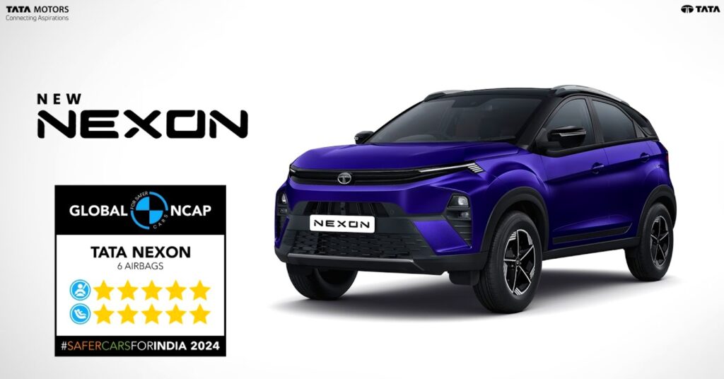 আবারও সবার সেরা TATA, নতুন Nexon পেল 5Star নিরাপত্তা রেটিং Tata Nexon Score 6 Star In G Ncap
